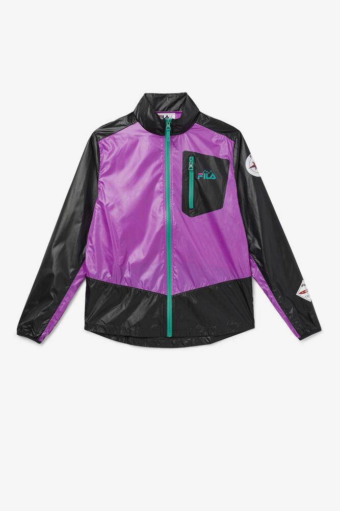 Fila Pinnacle Purple/Black Jacket Mens - NZ 83014-JHMC